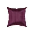 thumbnail image 1 of Pack of 2 Pleated Faux Silk Square Decorative Pillow Covers/Shams with Zipper Closure - (20"x20", Plum), 1 of 2