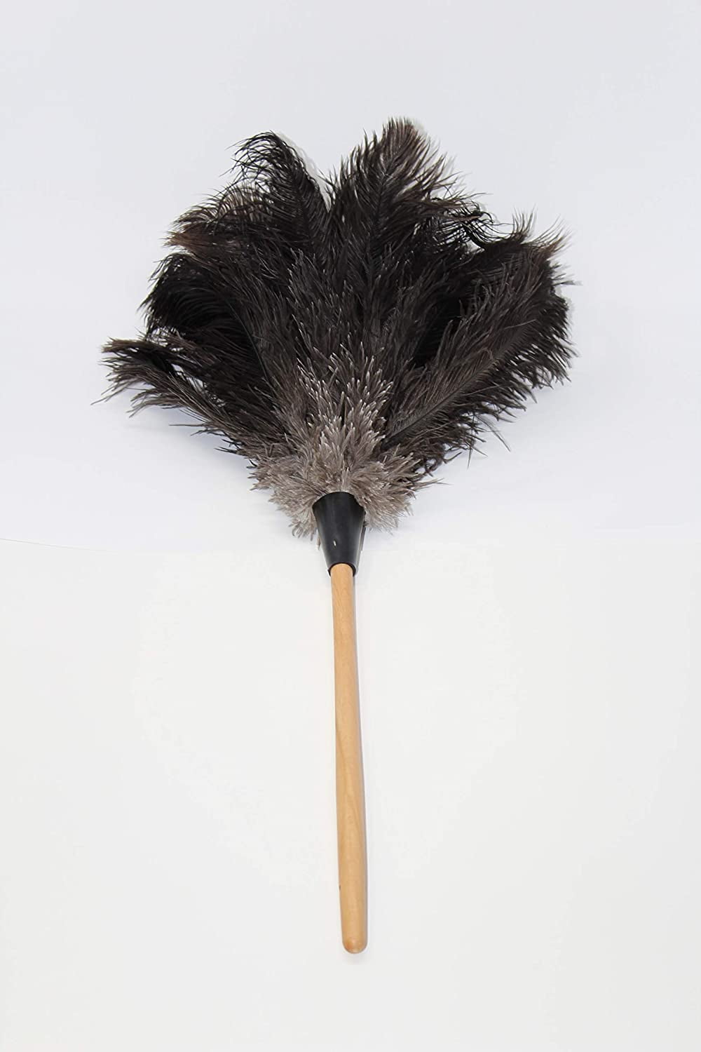 EVERCLEAN Ostrich Feather Duster Classic 14 100% Natural Ostrich Feathers  for Dusting Contoured, Intricate & Delicate Items - Classic Wood ErgoGrip