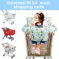 thumbnail image 5 of Shopping Cart Cover for Baby 2-in-1 High Chair Cover with Safety Harness Multifunctional Geometry Pattern Cart Covers for Babies Soft Padded Grocery Cart Cover for Baby Boy Girl, 5 of 6