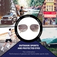 thumbnail image 5 of Las gafas de sol del ojo de gato forman las gafas de sol simples de la personalidad del marco grande, hechas de metal, 5 of 5