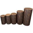 thumbnail image 4 of Kuntesetty 5 Pieces Cylinder Pedestal Covers Cylinder Stand Covers Elegant Cylinder Wood Grain, 4 of 9
