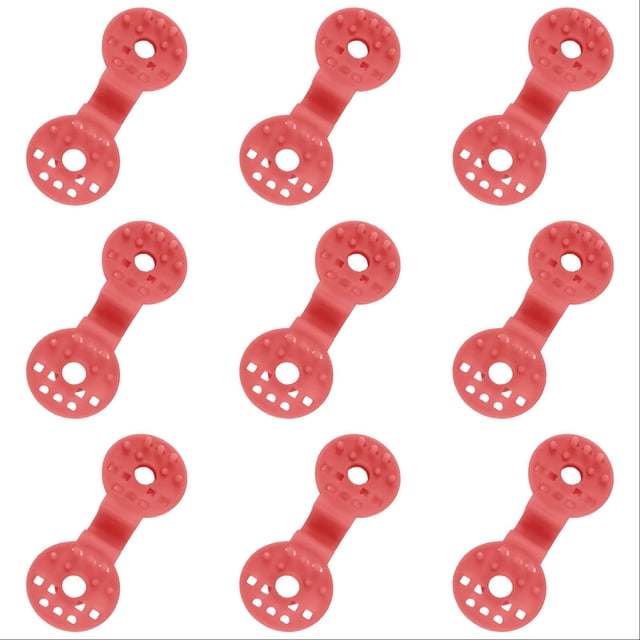 10 Pcs Pinces à Toile d'Ombrage Robustes, Pinces en Plastique Améliorées 2025 pour Serre, Jardin et Extérieur, Réutilisables et Durables (Rouge)
