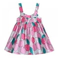 thumbnail image 2 of Summer Baby Girl Cute Fruit Pattern Bow Sleeveless Dress Casual Toddler Sundress Outfits,0-5T, 2 of 7