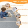 thumbnail image 2 of Stair Treads for Wooden Steps Indoor, 4 Pack 8" X 30" Non Slip Carpet Stair Treads with Reusable Adhesive for Kids Elders and Dogs, Surface Polyester TPR Backing Stair Runner Rugs, Light Grey, 2 of 8