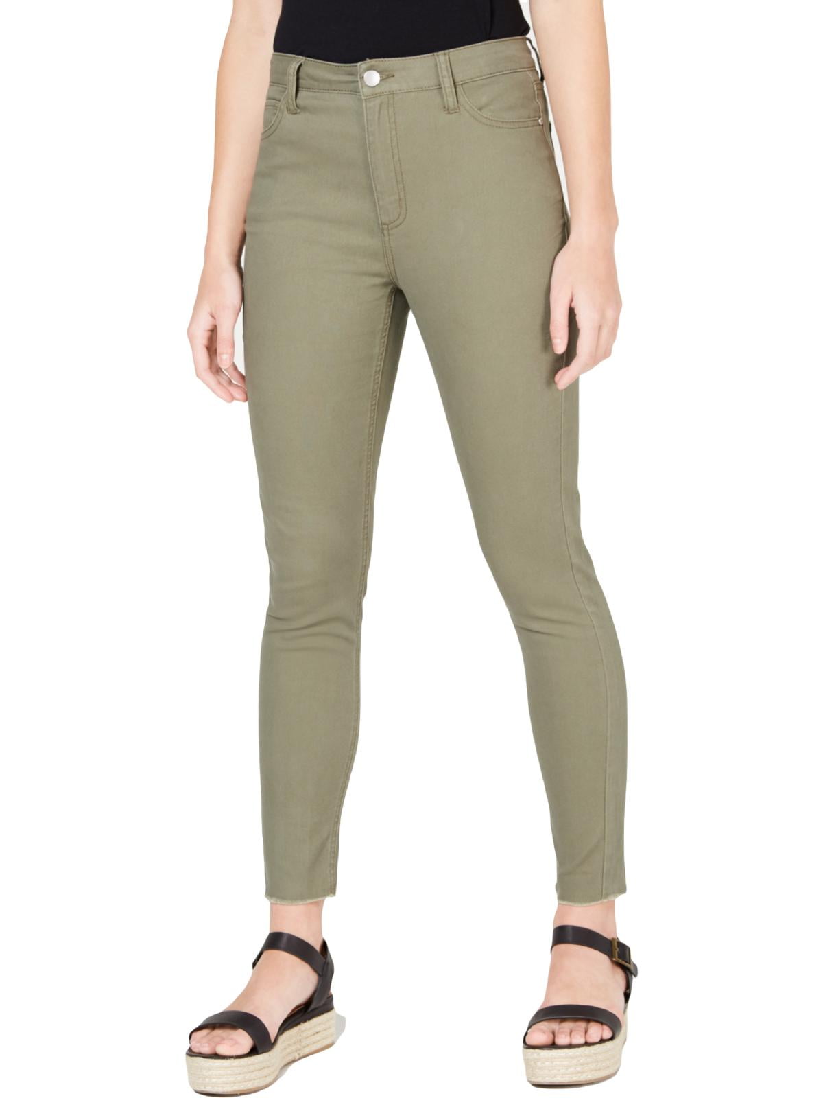 Tinseltown Womens Juniors Denim Stretch Colored Skinny Jeans Green 11