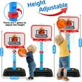 thumbnail image 2 of Toddler Basketball Hoop for Kids 1-3, Mini Adjustable Basketball Hoops Indoor with Balls Outdoor Pool Basketball Goal Sports Play Toys for 1 2 3 year old Baby Boys Girls First Birthday Gifts, 2 of 7