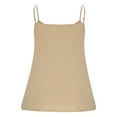 thumbnail image 3 of Fanxing Khaki Ladies Tank Tops XXXXL Plus Size Pleated Flowy Tunics Tanks Sleeveless Dressy Blouses for Women ( Women's Plus L-5XL), 3 of 7