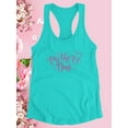 thumbnail image 3 of Mothers Day Festive Pink Text Racerback Tank Women -Image by Shutterstock, Female x-Small, 3 of 4