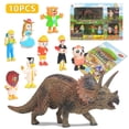 thumbnail image 4 of Set de juguetes de simulación de dinosaurio modelo animal con 8 muñecas para niños, 4 of 5