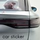 thumbnail image 3 of Calcomanías para ventana de coche con diseño divertido de perro pug y caracol en 3D para decoración de pared del hogar, 3 of 5