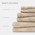 thumbnail image 4 of Noble Linens 6 Piece Essential Cotton Bath Towel Set, 4 of 14