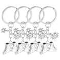 thumbnail image 1 of 4pcs copos de nieve patines zapatos llavero bolsa de colgando ornamento juegos souvenirs, 1 of 5