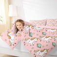 thumbnail image 4 of Castle Fairy Kids Teens Kawaii Unicorn Twin Comforter Sets,Cartoon Stars Print Bedding Set, 4 of 8