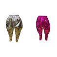 thumbnail image 1 of 2 Pack(Argent 1PCS & Rose Vif 1PCS) Pantalons de Randonnée pour Multipack 5T Vêtements Pantalons de Danse Harem Métalliques Coupe Ample pour Danse de Rue Hip Hop Moderne, 1 of 6