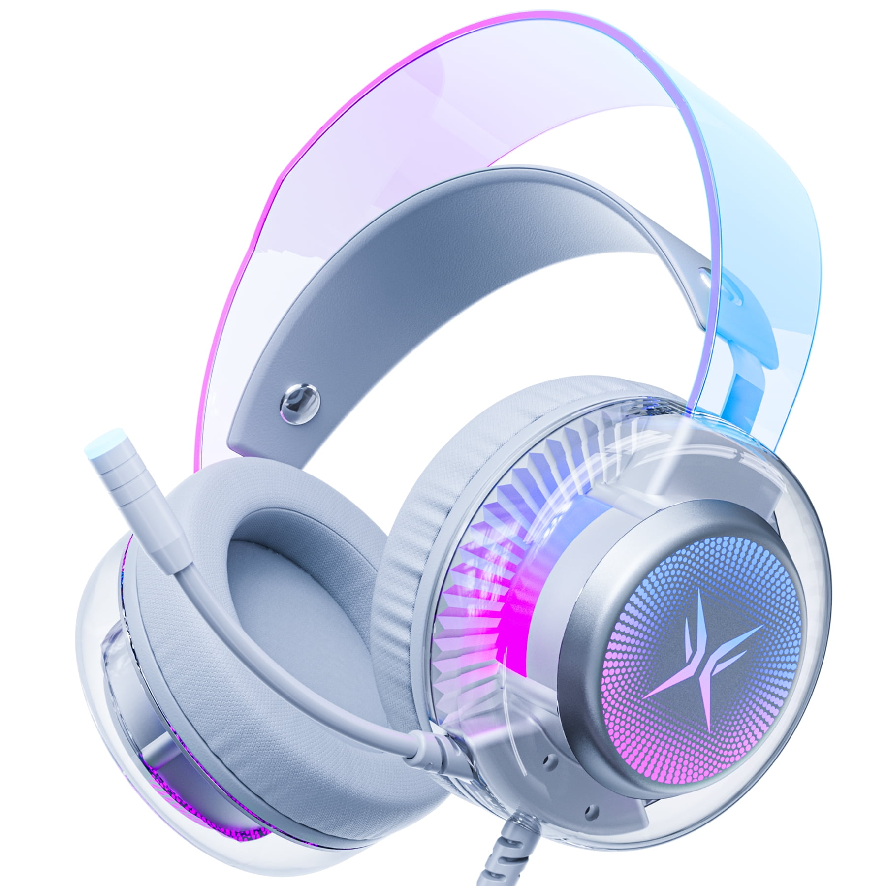 VEATOOL G5 Wired USB Gaming Headset,7.1 Surround Sound Gaming Headphones,Vibrant RGB - Game/Chat Balance, Over Ear Headphones with Noise Canceling Mic for PC, PS5/PS4, Laptop, Mac
