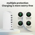 thumbnail image 4 of ZZkhGO 30W Multi Interface USB Charger, 6 Port Fast Charging Station, Desktop Stand Up Charger for Phones Tablets, 4 of 6