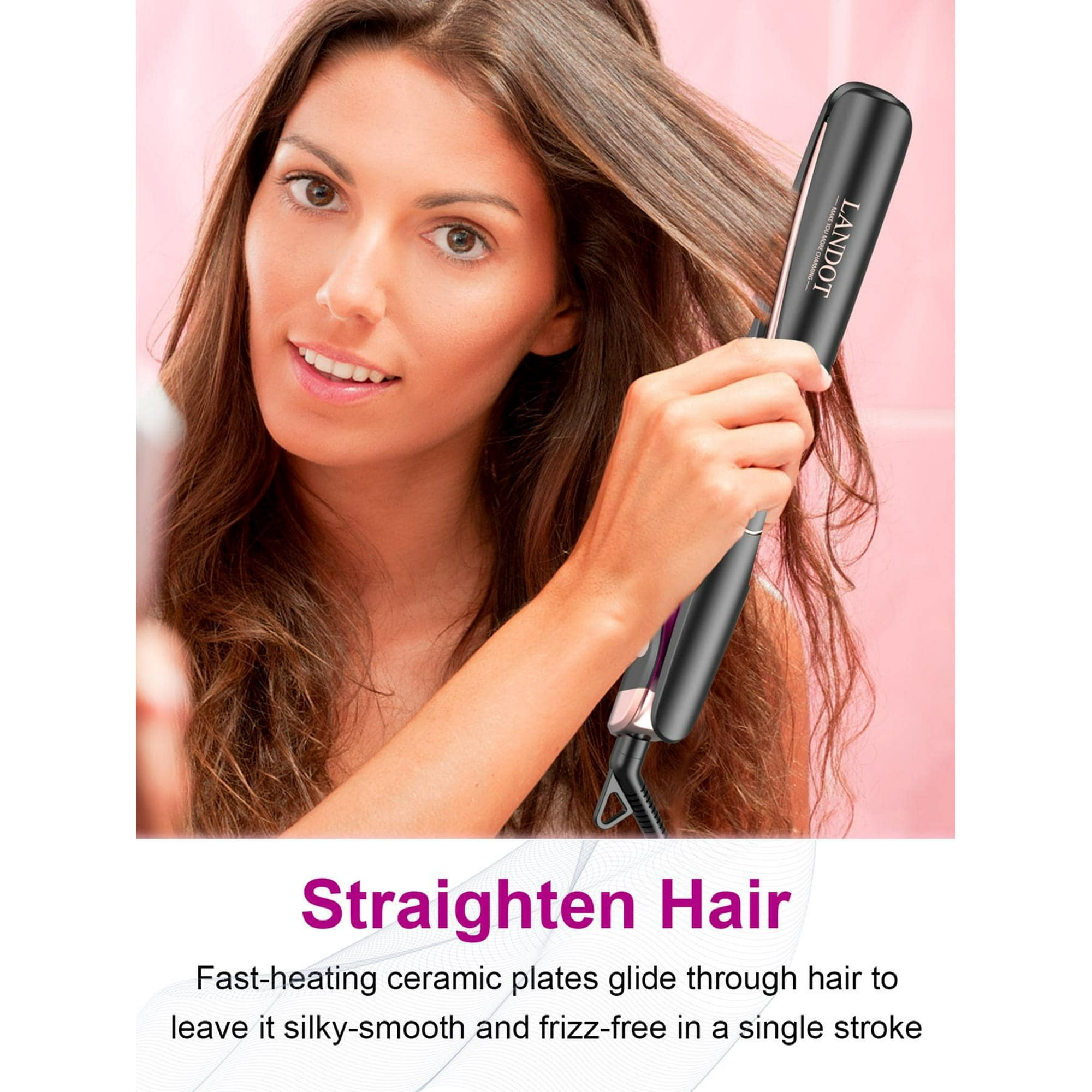 Hair Straightener Flat Curling Iron LANDOT Straightener and Curler 2 in 1 Twist Straightening Curling Iron Combo for Curl Wave Straighten Women Hai Walmart