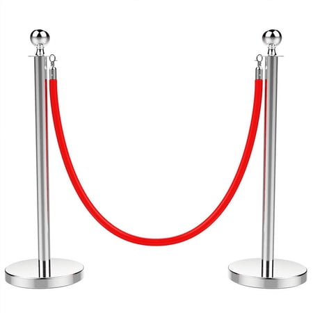 Stainless Steel Safety Barrier Stanchion Rope, Silver