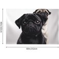 thumbnail image 2 of Cute Black Pug Dog Tapestry Aesthetic Wall Hanging Tapestries 60'' x 40'' Boho Tapestries Vertical Wall Art Decorative Funny Vintage Poster Flag Tapestry for Bedroom Living Room Decor, 2 of 6