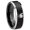 Black 2 Tone Beveled Edge, variant on Kangaroo Concave Black Tungsten Men Ring 10MM