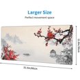 thumbnail image 3 of Japanese Blue and White Wave Gaming Mouse Pad Extended Large Mouse Mat Desk Pad, Stitched Edges Mousepad, Long Non-Slip Rubber Base Mice Pad, 31.5 X 11.8 Inch, 3 of 6
