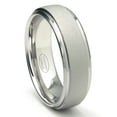 thumbnail image 1 of Andrea Jewelers White Tungsten Carbide Sandblast Finish Wedding Band Ring Sz 10.5, 1 of 4