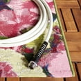 thumbnail image 4 of SAFAVIEH Barbados Stanley Floral Indoor/Outdoor Area Rug, Black Green/Purple, 9'10" x 12'5", 4 of 11