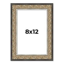 8x12 Frame Silver Real Wood Picture Frame Width 1.75 Inches | Interior Frame Depth 0.5 Inches |
