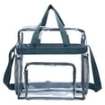thumbnail image 1 of Bookk PVC Material Large Capacity Luggage Bag Portable Handheld Travel Organizer Bag Visible Transparent Handbag, 1 of 6
