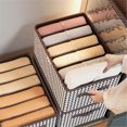 thumbnail image 4 of Mistaha Foldable Storage Box with Houndstooth Print and Lid - Modern Non-woven Fabric Closet Organizer for Towels, Blankets, Shoes - Portable and Waterproof - Stackable Storage Basket for Bedroom,, 4 of 7