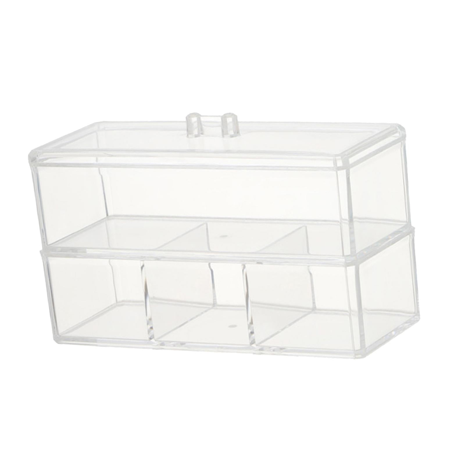 Desktop Organizer Makeup Container Accessories Transparent with Lid
