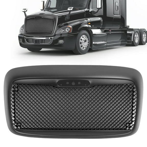 Kojem Front Bumper Grille for 2000-2016 Freightliner Columbia Bumper Grill Steel Plastic Chrome Black