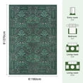 thumbnail image 6 of PLEASOR 6'x9' Area Rug for Living Room, Green Washable Area Rugs with Non-Slip Backing, Boho Floral Vintage Carpets Low Pile for Dining Room, Bedroom, Home Office, Indoor, Nursery, Apartment, 6 of 10
