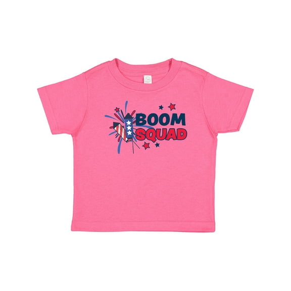 Inktastic 4th of July Boom Squad Blue and Red Fireworks Boys or Girls Baby T-Shirt