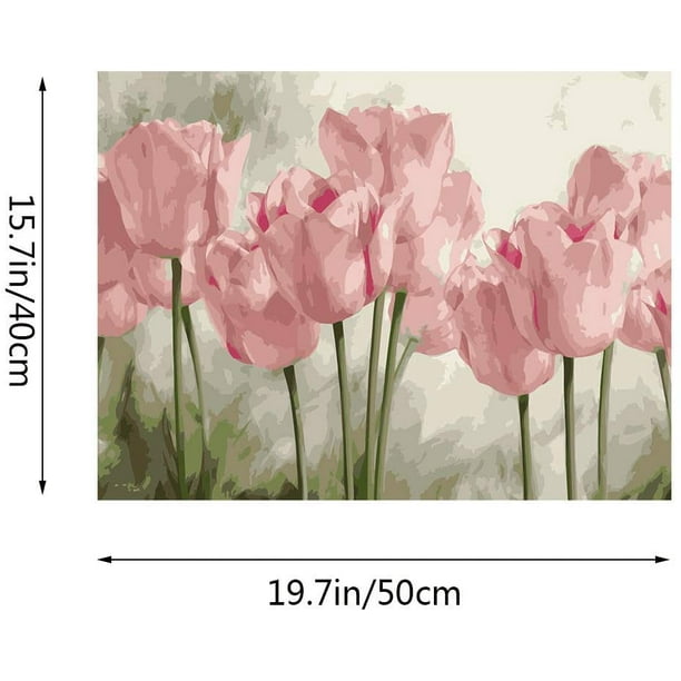 Peinture Par Numéros Pour Adultes Enfants Tulipe Peinture Par Numéros  Peinture Acrylique Par Numéros Kit De Peinture Maison Mur Salon Chambre  Décoration Tulipes Roses 