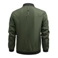 thumbnail image 4 of JTieacloth Men's Outerwear Jackets Men Casual Autumn And Winter Coat Jacket Long Sleeve Pockets Coat Top Jacket Zipper Print Coat With Pockets Green, 4 of 4