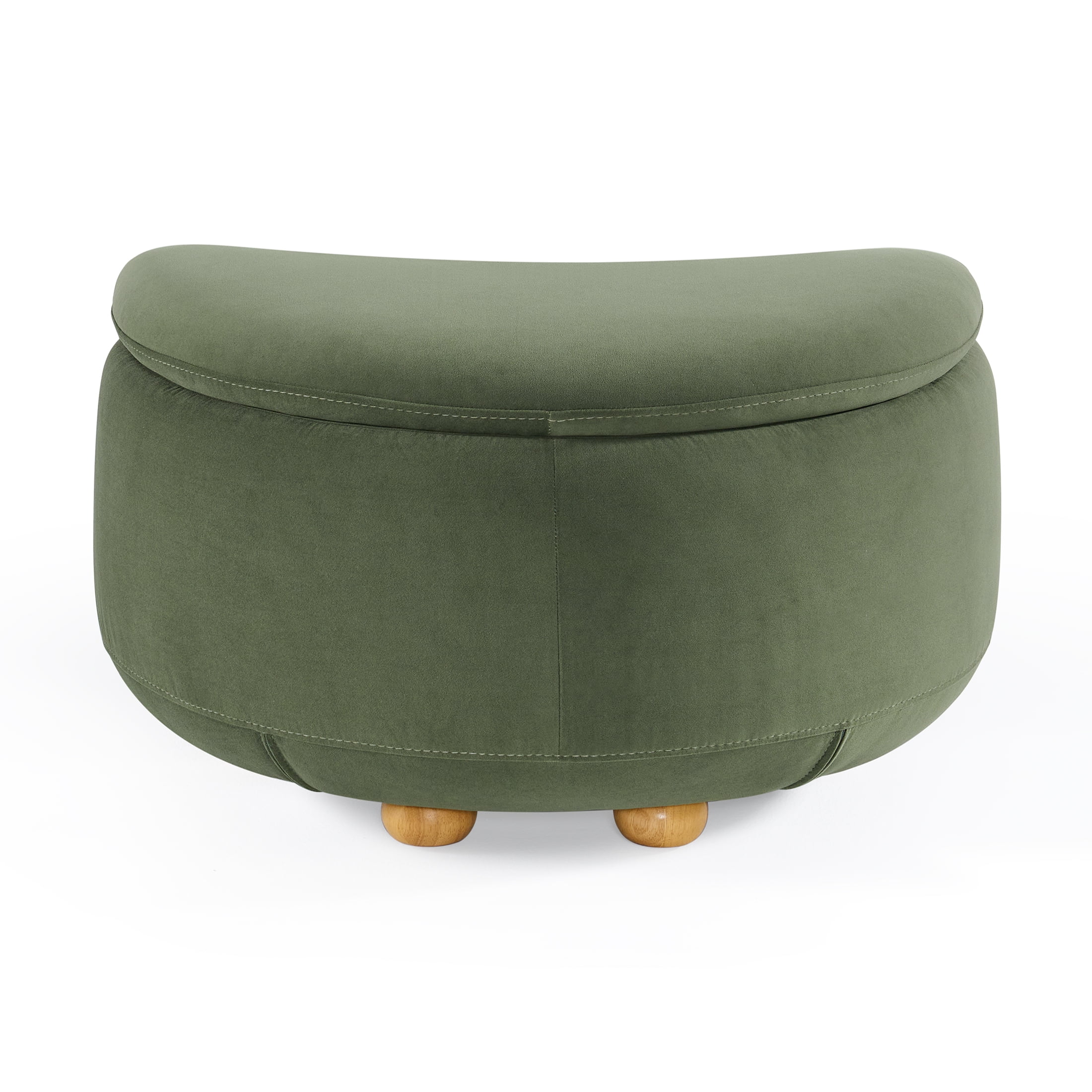 Better Homes & Gardens Juliet Modern Velvet 45.28" Chaise & Storage Ottoman, Olive