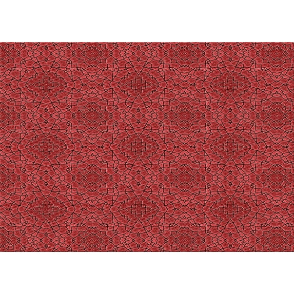 Ahgly Company Machine Washable Indoor Rectangle Transitional Grapefruit Red Area Rugs, 8' x 10'