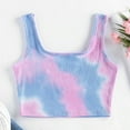 thumbnail image 2 of Lindreshi Crop Tops for Women Women Ladies Tie-dye Print Sleeveless Blouse Pullover Vest Tank Crop Tops Shirts, 2 of 6