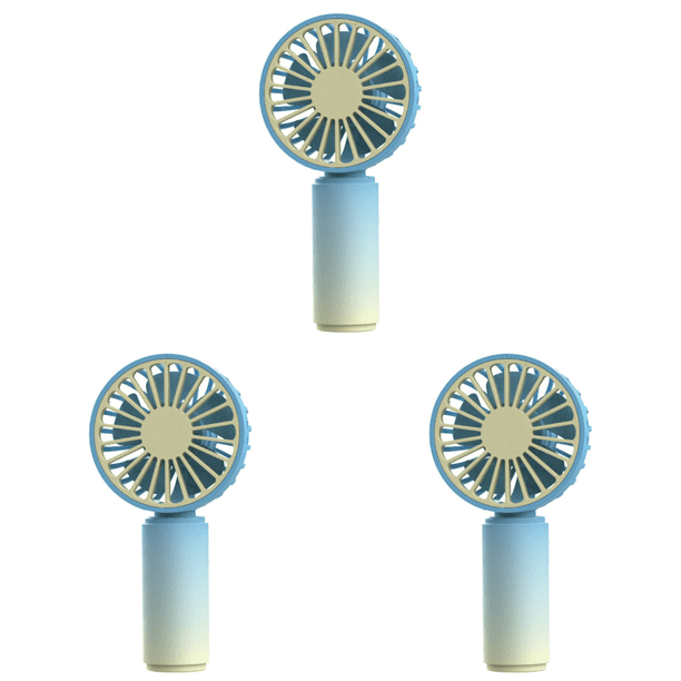 Mini ventilador portátil USB recargable FLhrweasw 500mAh azul amarillo