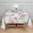 thumbnail image 3 of Pioneer Flower Floral Print Pattern Square Tablecloth,Waterproof Square Table Cover,Wipeable Spillproof Washable Table Cover for Home Kitchen Party Decor 60"x60"(152x152cm), 3 of 6