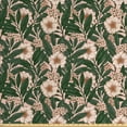 thumbnail image 1 of Floral Fabric by the Yard, Negative Exposure Effect Blossomed Pinkish Anemone Plant Overlapped Lobed Leaves, Decorative Upholstery Fabric for Sofas and Home Accents, Multicolor by Ambesonne, 1 of 4