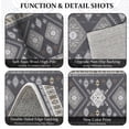 thumbnail image 5 of TECHVIDA 2'x8' Hallway Runner Rug Boho,Non Slip Machine Washable Rugs for Hallway Kitchen,Dark Grey, 5 of 10
