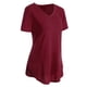 thumbnail image 3 of La nueva manga del cortocircuito del cuello del color sólido V de la camiseta de las mujeres de CACAGOO Camiseta mujer, 3 of 7
