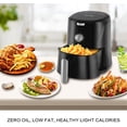 thumbnail image 2 of 4.2 QT Air Fryer Oven Cooker with Temperature and Time Control Dishwasher Non-stick Basket 6 Cook Presets Stainless Steel Tray (Black-Knob), 2 of 7