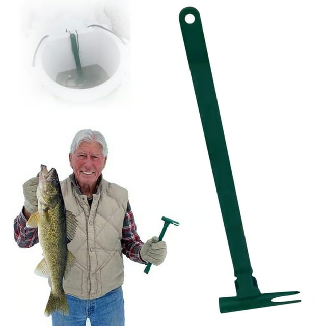 Outil de Capture Mains Libres pour Pêcheurs sur Glace et Pêcheurs d'Hiver Conception Temps Crochet Rapide Préparation Rideau Adhésif pour Tringle à Pêche