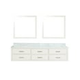 thumbnail image 3 of Tuckerton 80 in W x 22 in D White Double Bath Vanity, Carrara Marble Top and 36 in Mirrors, 3 of 10