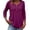 Dark Purple, variant on NinXxx Women's Basic Button Down Round Neck Soft Breathable Everyday Top White M