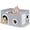 Light Gray, variant on Niubya Indoor Cat Large Cat Bed Cave with Fluffy Ball and Scratch Pad,Foldable CatHouses & Condos