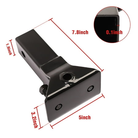 ELITEWILL Sleeve Hitch Adapter for 2" Receiver Black Heavy Steel